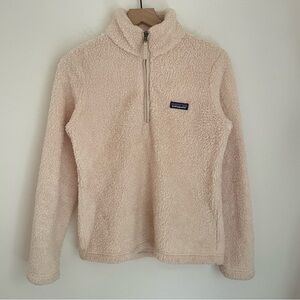 Patagonia Los Gatos 1/4-Zip Fleece Sweater Beige Pink size S